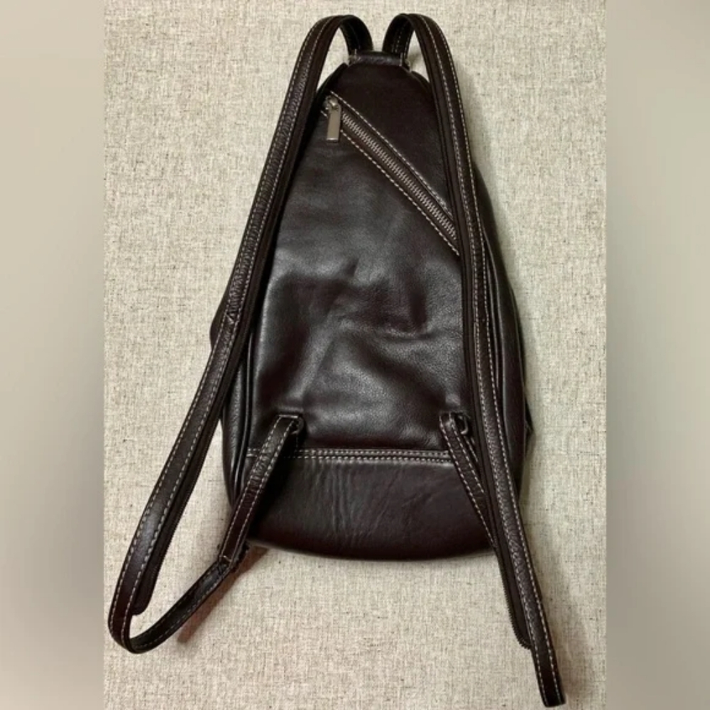 💎Biacci Brown Leather backpack purse 💎#BIACCI
